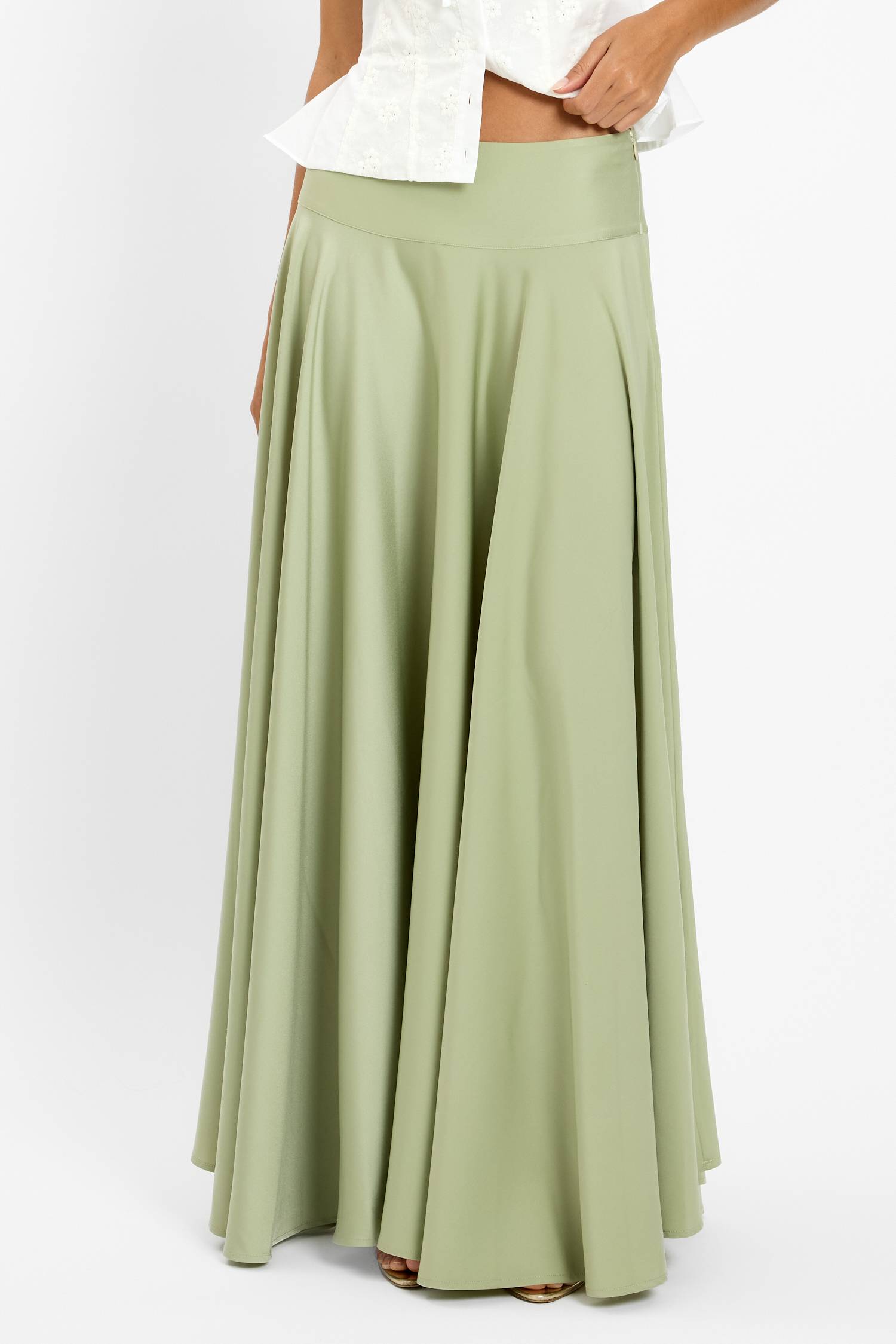 Basque Full Skirt | Green